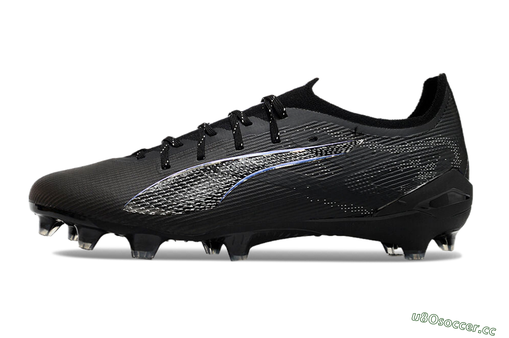 Men's Puma Ultra 5 Ultimate FG Firm Ground Low-Tops Football Boots - Black/Silver/Blue 0