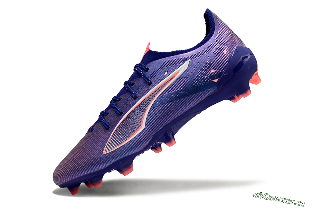 Men's Puma Ultra 5 Ultimate FG Firm Ground Low-Tops Football Boots - Blue/Pink/White 5