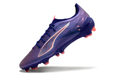 Men's Puma Ultra 5 Ultimate FG Firm Ground Low-Tops Football Boots - Blue/Pink/White