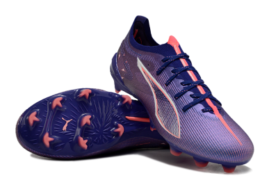 Men's Puma Ultra 5 Ultimate FG Firm Ground Low-Tops Football Boots - Blue/Pink/White