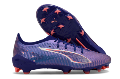 Men's Puma Ultra 5 Ultimate FG Firm Ground Low-Tops Football Boots - Blue/Pink/White