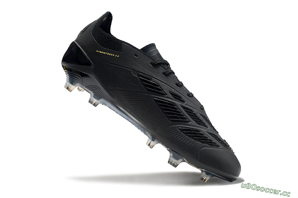 Unisex Adidas Predator Elite 24 FG Firm Ground Low-Tops Football Boots - Black/Gold/Blue 4