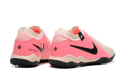 Men's Nike Tiempo Legend 10 Pro TF Artificial Turf Low-Tops Football Shoes - White/Pink/Black