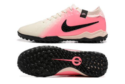 Men's Nike Tiempo Legend 10 Pro TF Artificial Turf Low-Tops Football Shoes - White/Pink/Black