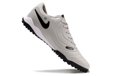 Men's Nike Tiempo Legend 10 Pro TF Artificial Turf Low-Tops Football Shoes - Beige/Black/White