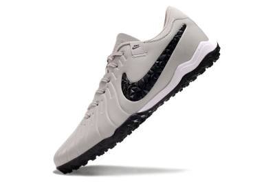Men's Nike Tiempo Legend 10 Pro TF Artificial Turf Low-Tops Football Shoes - Beige/Black/White