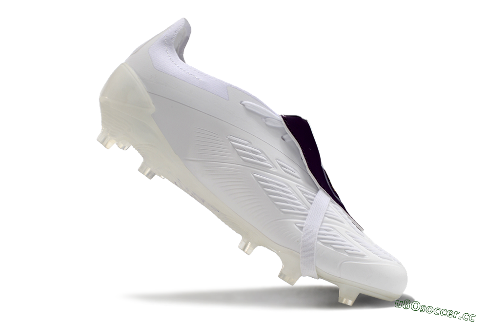 Men's Adidas Predator Elite Foldover Tongue FG Firm Ground Low-Tops Football Boots - White/Black/Gold 4