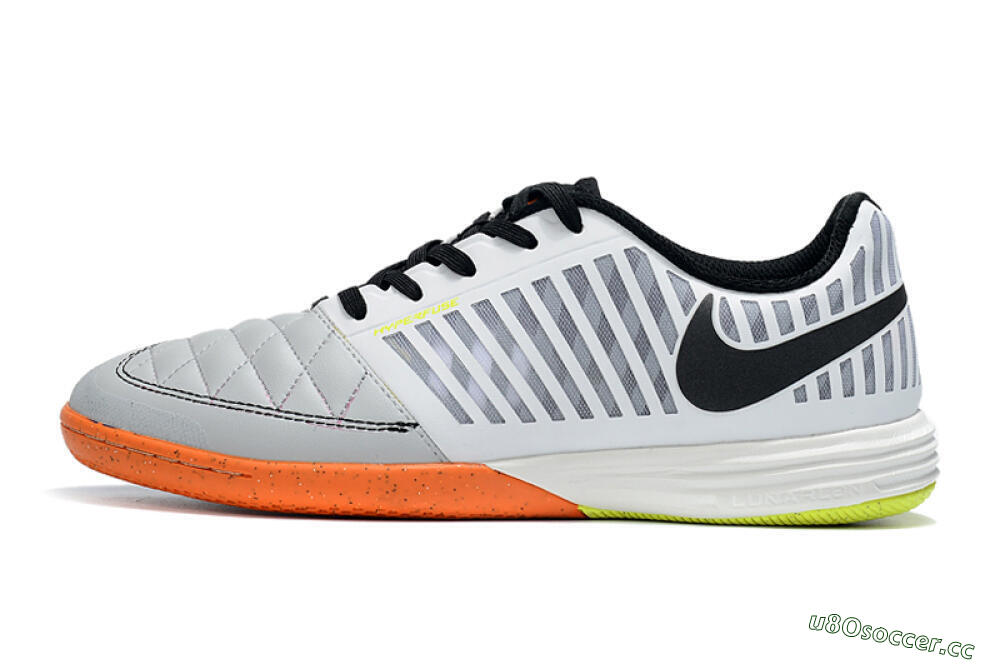 Unisex Nike Lunar Gato 2 IC Indoor & Futsal Low-Tops Football Shoes - White/Silver/Black 0