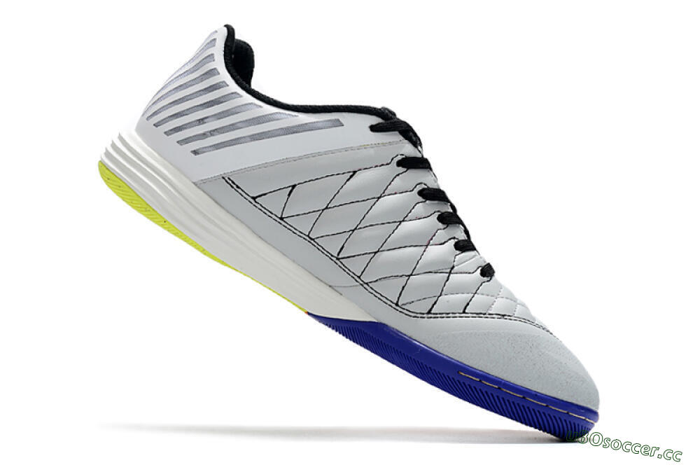 Unisex Nike Lunar Gato 2 IC Indoor & Futsal Low-Tops Football Shoes - White/Silver/Black 4