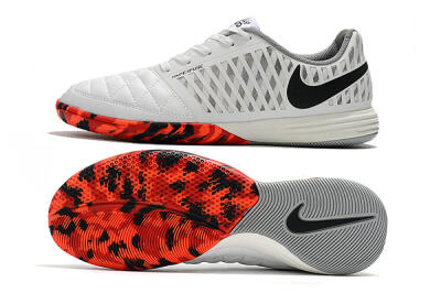 Unisex Nike Lunar Gato 2 IC Indoor & Futsal Low-Tops Football Shoes - White/Black/Red