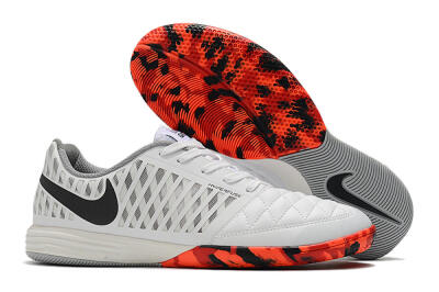 Unisex Nike Lunar Gato 2 IC Indoor & Futsal Low-Tops Football Shoes - White/Black/Red