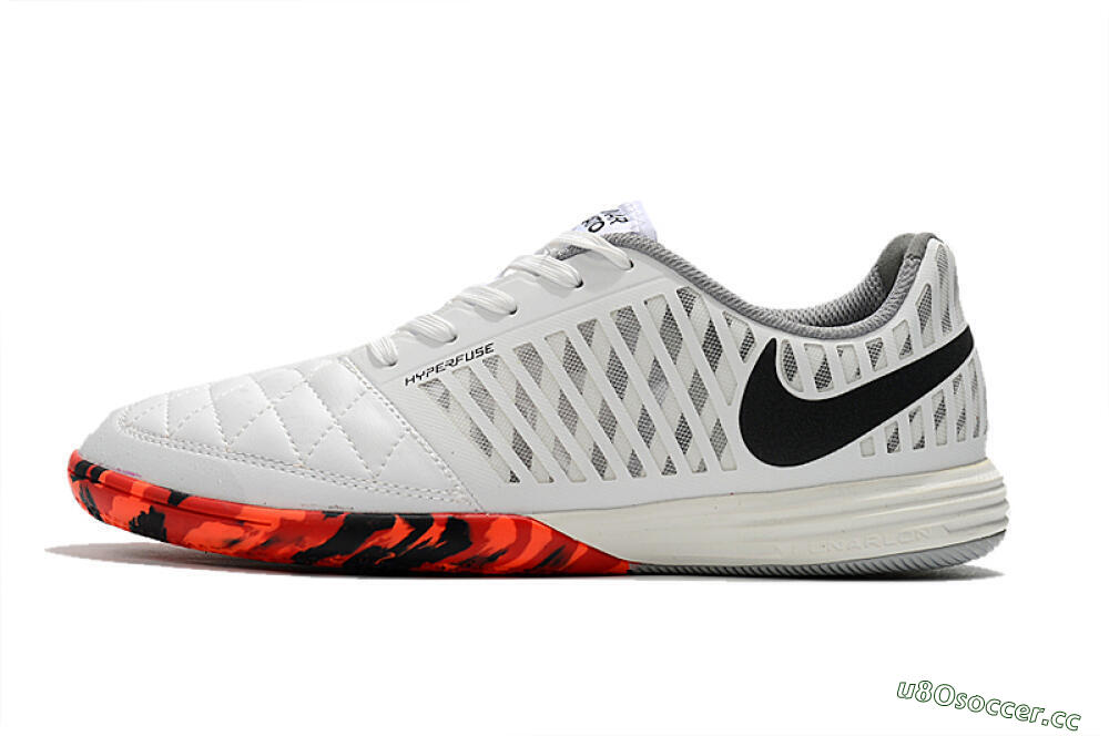 Unisex Nike Lunar Gato 2 IC Indoor & Futsal Low-Tops Football Shoes - White/Black/Red 0