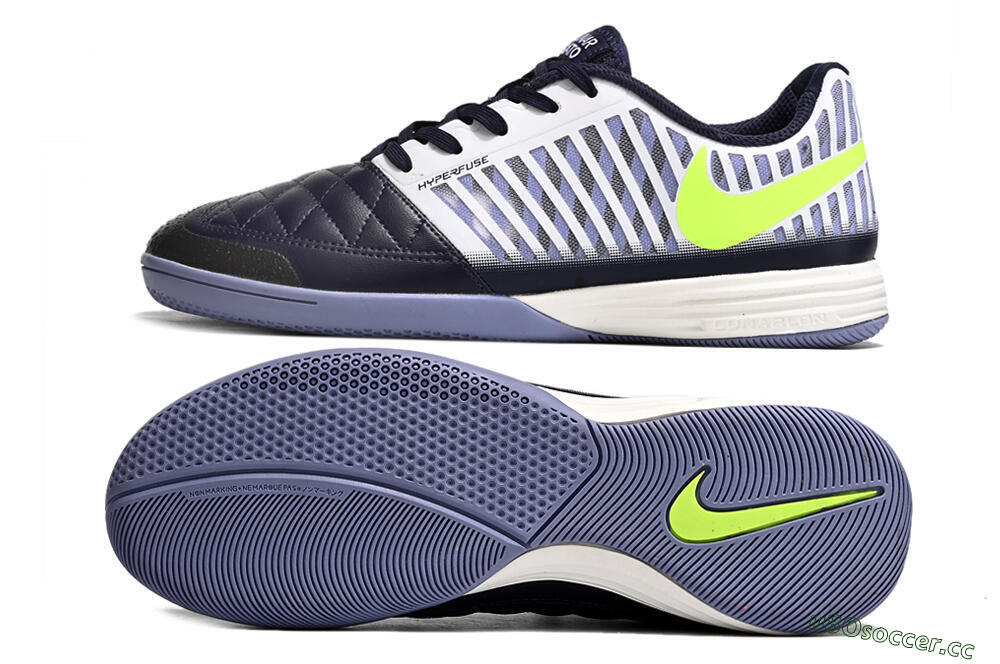 Unisex Nike Lunar Gato 2 IC Indoor & Futsal Low-Tops Football Shoes - Black/White/Yellow 1