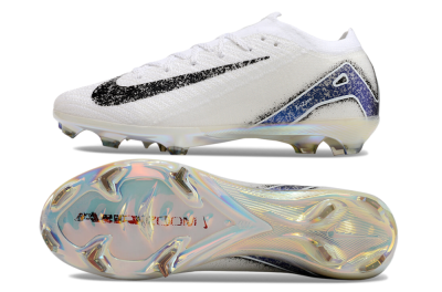 Men's Nike Air Zoom Mercurial Vapor 16 Elite FG Firm Ground Low-Tops Football Boots - White/Black/Blue/Gold