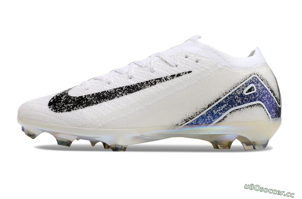 Men's Nike Air Zoom Mercurial Vapor 16 Elite FG Firm Ground Low-Tops Football Boots - White/Black/Blue/Gold 0