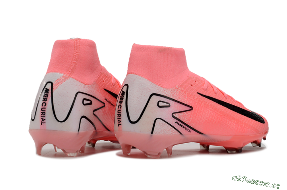 Men's Nike Air Zoom Mercurial Superfly 10 FG Firm Ground Low-Tops Football Boots - Pink/White/Black 6