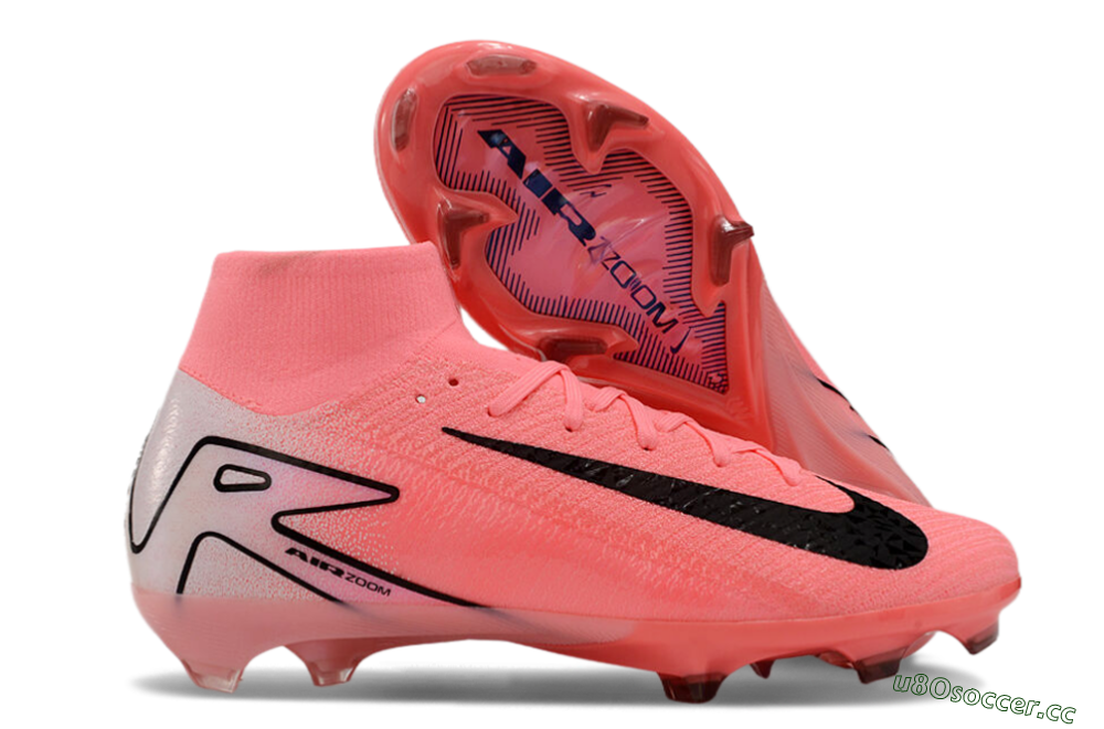 Men's Nike Air Zoom Mercurial Superfly 10 FG Firm Ground Low-Tops Football Boots - Pink/White/Black 2