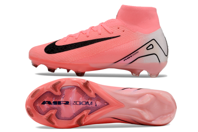 Men's Nike Air Zoom Mercurial Superfly 10 FG Firm Ground Low-Tops Football Boots - Pink/White/Black