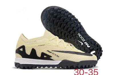 Kids Nike Air Zoom Mercurial Vapor 15 Elite TF Artificial Turf Low-Tops Football Shoes - Beige/Black/White
