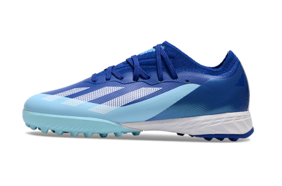 Kids Adidas X Speedportal.1 TF Artificial Turf Low-Tops Football Shoes - Blue/White/Jade