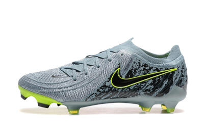 Men's Nike Phantom Luna Elite FG Firm Ground Low-Tops Football Boots - Grey/Yellow/Black