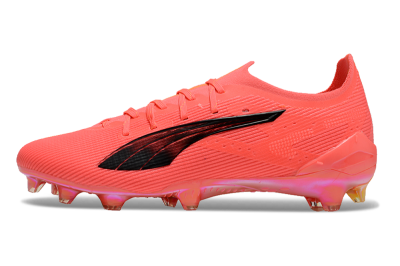 Men's Puma Ultra Ultimate FG Firm Ground Low-Tops Football Boots - Pink/Black/Gold