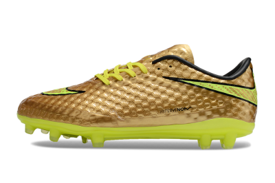 Men's Nike Hypervenom Phantom FG Firm Ground Low-Tops Football Boots - Gold/Yellow/Black