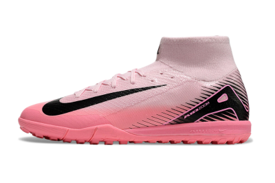 Men's Nike Air Zoom Mercurial Superfly 10 Elite TF Artificial Turf High-Tops Football Shoes - Pink/Black