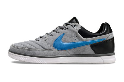 Men's Nike Street Gato IC Indoor & Futsal Low-Tops Football Shoes - Grey/Blue/Black