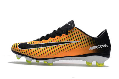 Men's Nike Mercurial Vapor 11 FG Firm Ground Low-Tops Football Boots - Orange/Black/White