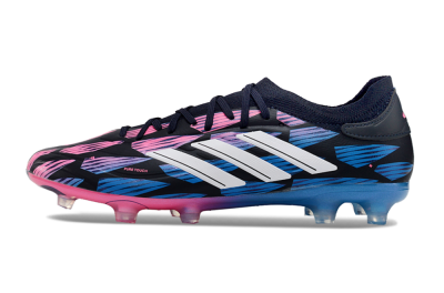 Men's Adidas Copa Pure 2 FG Firm Ground Low-Tops Football Boots - Black/Pink/Blue