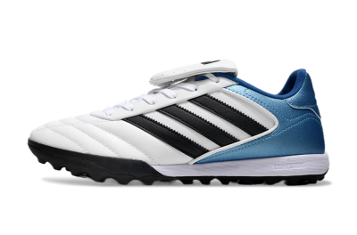 Men's Adidas Copa Gloro 2 TF Artificial Turf Low-Tops Football Shoes - White/Black/Blue