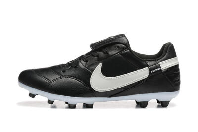 Men's Nike The Premier 3 FG Firm Ground Low-Tops Football Boots - Black/Beige/White