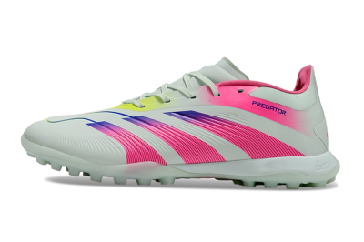 Unisex Adidas Predator 24 Elite TF Artificial Turf Low-Tops Football Shoes - Jade/Pink/Purple