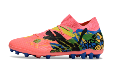 Men's Puma Future Ultimate MG Multi Ground Low-Tops Football Boots - Red/Blue/Yellow/Green