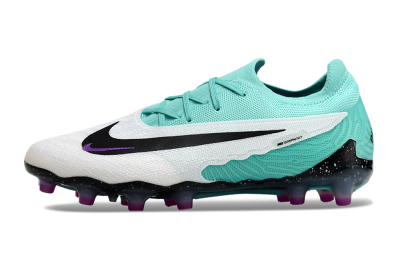 Unisex Nike Phantom GX Elite AG Artificial Grass Low-Tops Football Boots - White/Black/Jade/Purple