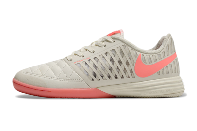Men's Nike Lunar Gato 2 IC Indoor & Futsal Low-Tops Football Shoes - Beige/Pink