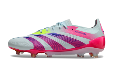 Men's Adidas Predator 24 Elite FG Firm Ground Low-Tops Football Boots - Jade/Blue/Pink
