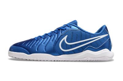 Men's Nike Tiempo Legend 10 Academy IC Indoor & Futsal Low-Tops Football Shoes - Blue/White