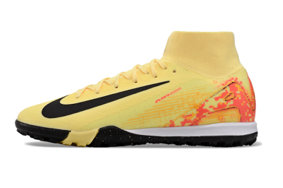 Unisex Nike Air Zoom Mercurial Superfly 10 Elite TF Artificial Turf High-Tops Football Shoes - Yellow/Pink/Black