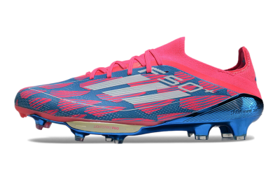 Men's Adidas F50+ Lightstrike Pro FG Firm Ground Low-Tops Football Boots - Blue/Pink/White