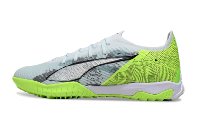 Men's Puma Ultra 5 Ultimate TF Artificial Turf Low-Tops Football Shoes - Grey/Green/Black