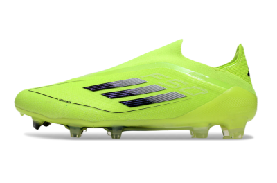 Men's Adidas F50 Elite Laceless FG Firm Ground Low-Tops Football Boots - Yellow/Black