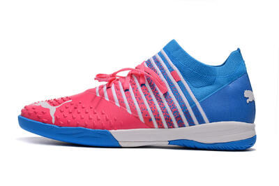 Men's Puma Future Z 1.3 Teazer IC Indoor & Futsal Low-Tops Football Shoes - Red/White/Blue
