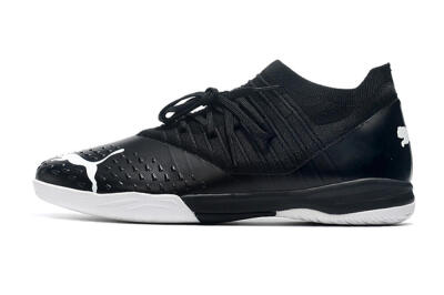 Men's Puma Future Z 1.3 Teazer IC Indoor & Futsal Low-Tops Football Shoes - Black/White
