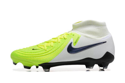 Men's Nike Phantom Luna Elite FG Firm Ground High-Tops Football Boots - Yellow/Blue/White