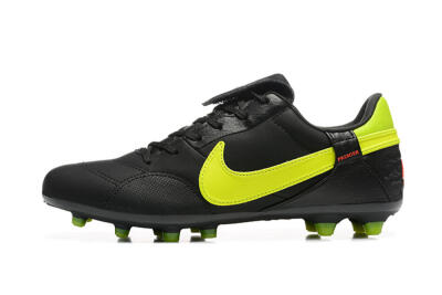 Men's Nike The Premier 3 FG Firm Ground Low-Tops Football Boots - Black/Yellow/Red