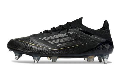 Men's Adidas F50 Elite SG Soft Ground Low-Tops Football Boots - Black/Silver/Gold