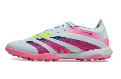 Men's Adidas Predator 24 Elite TF Artificial Turf Low-Tops Football Shoes - Jade/Pink/Yellow