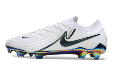 Men's Nike Phantom Luna Elite FG Firm Ground Low-Tops Football Boots - White/Black/Gold